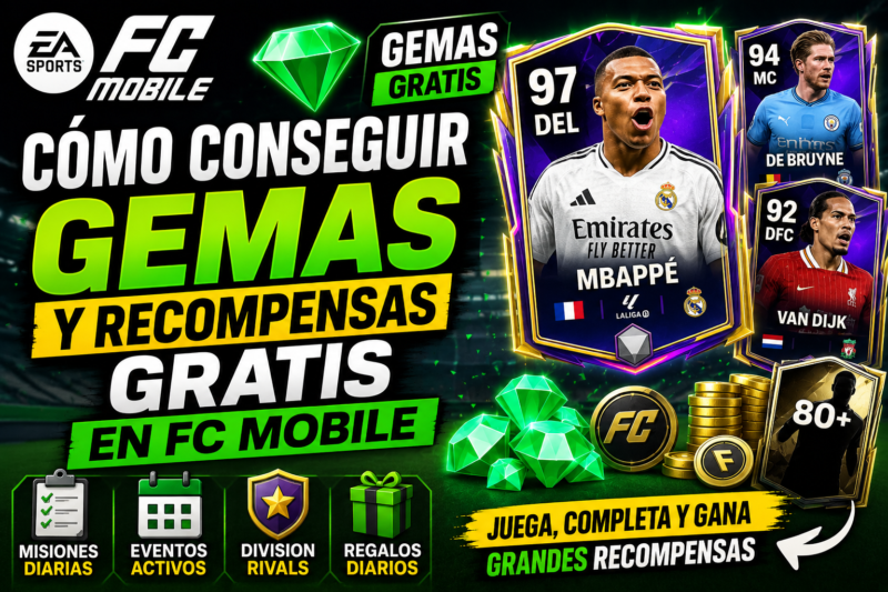 Cómo conseguir gemas y recompensas gratis en FC Mobile Guia completa
